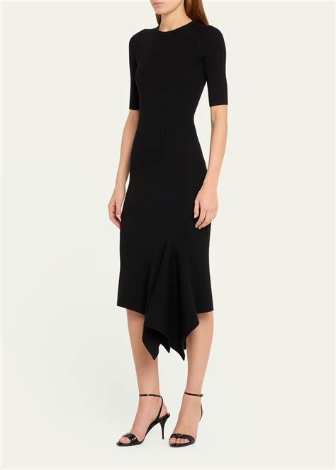 Michael Kors Collection Draped Asymmetric Wool 